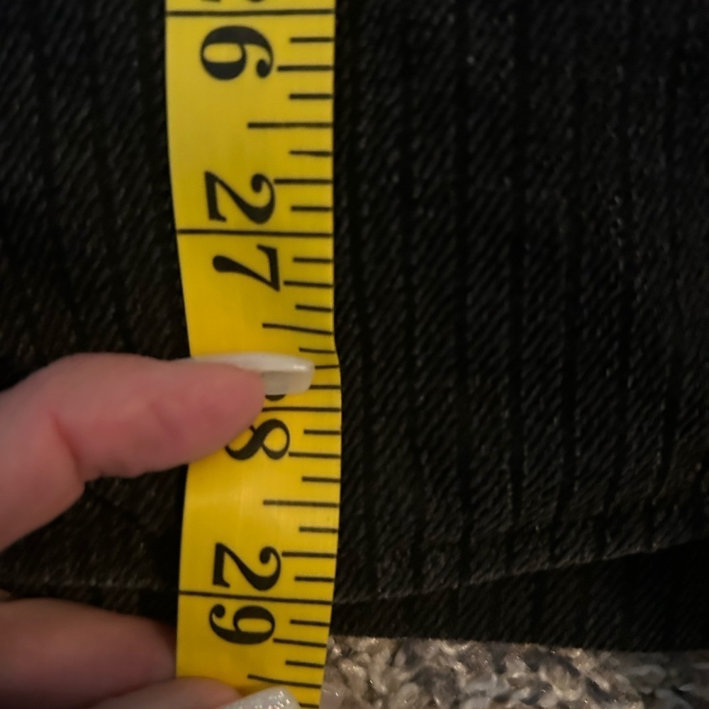5/$25 Vintage Opal by Lorraine Wardy black pinstriped denim jacket size medium - Picture 13 of 13